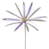 Vickerman 24" Artificial Violet Velvet Papyrus Flower (3 pack)