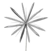 Vickerman 24" Artificial Pewter Velvet Papyrus Flower (3 pack)