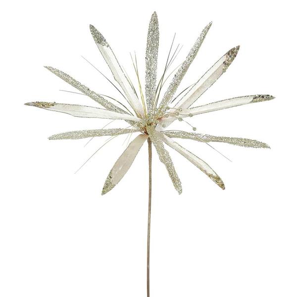 24" Artificial Champagne Velvet Papyrus Flower (3 pack)