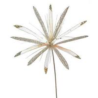 Vickerman 24" Artificial Rose Gold Velvet Papyrus Flower (3 pack)