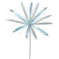 Vickerman 24" Artificial Sea Blue Velvet Papyrus Flower (3 pack)