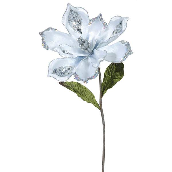 22" Artificial Silver Velvet Magnolia Flower (3 pack)
