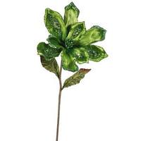 Vickerman 22" Artificial Lime Velvet Magnolia Flower (3 pack)