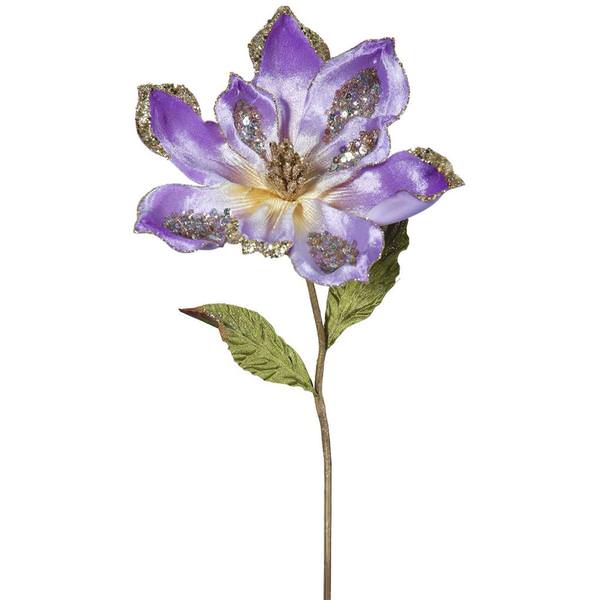 22" Artificial Violet Velvet Magnolia Flower (3 pack)