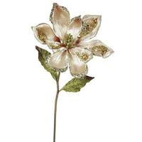 Vickerman 22" Artificial Champagne Velvet Magnolia Flower (3 pack)