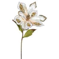 Vickerman 22" Artificial Rose Gold Velvet Magnolia Flower (3 pack)
