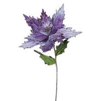 Vickerman 26" Artificial Purple Velvet Poinsettia Flower (3 pack)