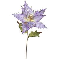 Vickerman 26" Artificial Violet Velvet Poinsettia Flower (3 pack)