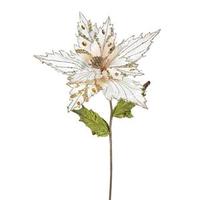 Vickerman 26" Artificial Rose Gold Velvet Poinsettia Flower (3 pack)