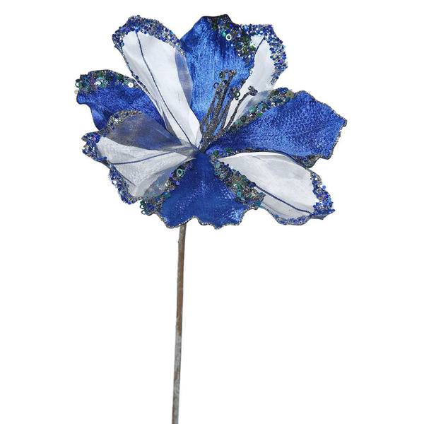 20" Artificial Blue Velvet Amaryllis Flower (3 pack)