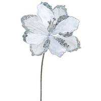 Vickerman 20" Artificial Silver Velvet Amaryllis Flower (3 pack)