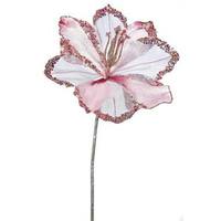 Vickerman 20" Artificial Pink Velvet Amaryllis Flower (3 pack)