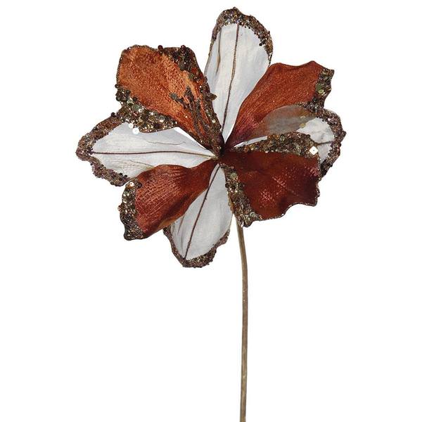 20" Artificial Chocolate Velvet Amaryllis Flower (3 pack)