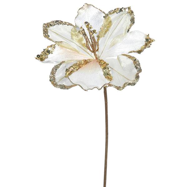 20" Artificial Rose Gold Velvet Amaryllis Flower (3 pack)