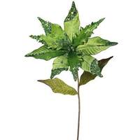 Vickerman 26" Artificial Lime Velvet Poinsettia Flower (3 pack)