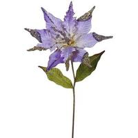 Vickerman 26" Artificial Violet Velvet Poinsettia Flower (3 pack)