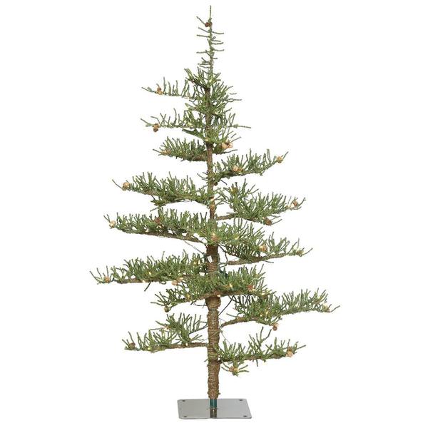 6' x 47" Artificial Crestview Pine Tree with 150 Clear Lights