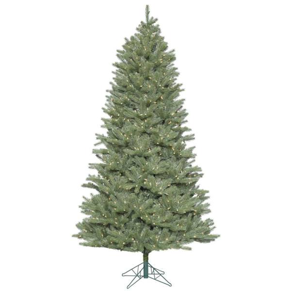 7.5' x 51" Artificial Slim Colorado Spruce 800 Warm White Italian LED Lights with Step On / Off Switch