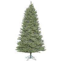 Vickerman 7.5' x 51" Artificial Slim Colorado Spruce 800 Warm White Italian LED Lights with Step On / Off Switch