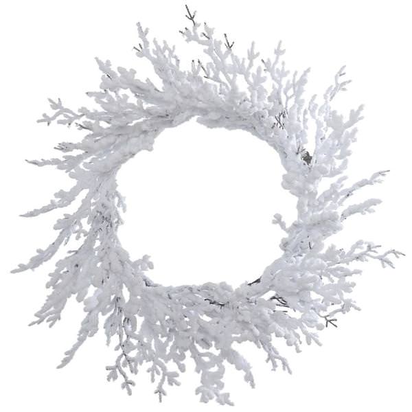 30" Flocked Winter Twig Wreath