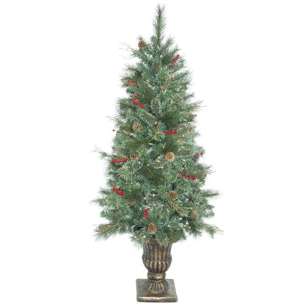 5.5' x 29" Artificial Potted Danbridge Pine Tree with 200 Clear Lights