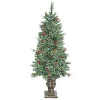 Vickerman 5.5' x 29" Artificial Potted Danbridge Pine Tree with 200 Clear Lights