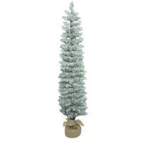 Vickerman 4' x 11" Artificial Frosted Pole Pine Tree