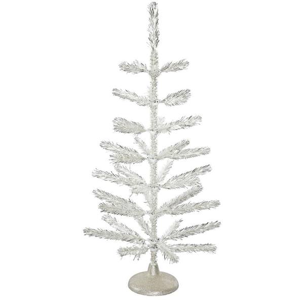3' x 16" Silver Feather Tree