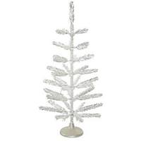 Vickerman 3' x 16" Silver Feather Tree