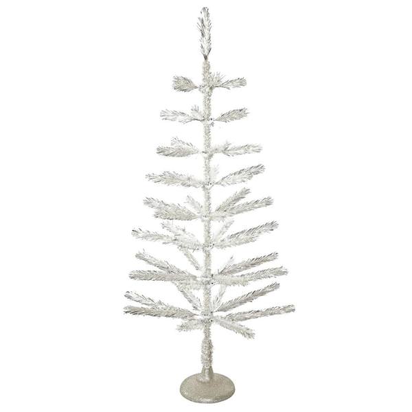 4' x 20" Silver Feather Tree
