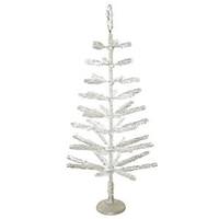Vickerman 4' x 20" Silver Feather Tree