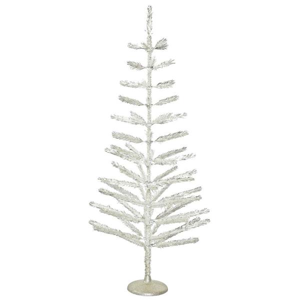 5' x 24" Silver Feather Tree