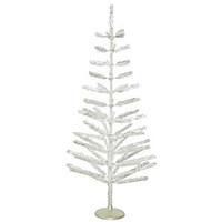 Vickerman 5' x 24" Silver Feather Tree