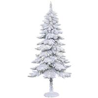 Vickerman 5' x 28" Artificial Snowy Alpine 150 Warm White LED Lights