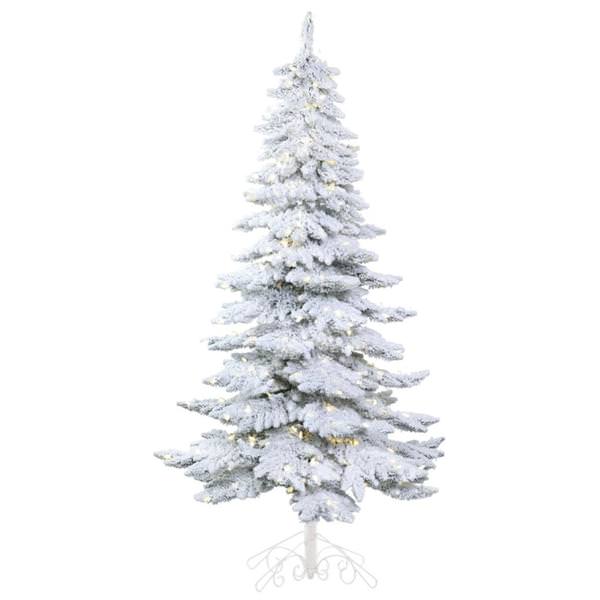 7' x 36" Artificial Snowy Alpine 400 Warm White LED Lights
