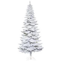 Vickerman 9' x 46" Artificial Snowy Alpine 600 Warm White LED Lights