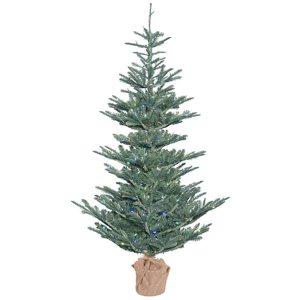 4' x 32" Artificial Alberta Blue Spruce Tree with 150 Multi Color LED Lights