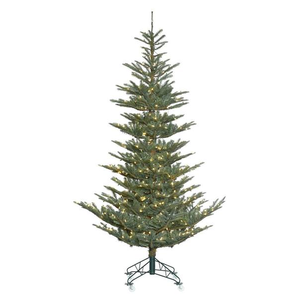 12' x 80" Artificial Alberta Blue Spruce Tree with 1300 Warm White LED Lights