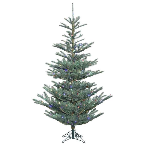 12' x 80" Artificial Alberta Blue Spruce Tree with 1,300 Multi Color LED Lights