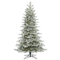 Vickerman 3.5' x 27" Artificial Frosted Eastern Frasier Fir Tree with 100 Clear Lights