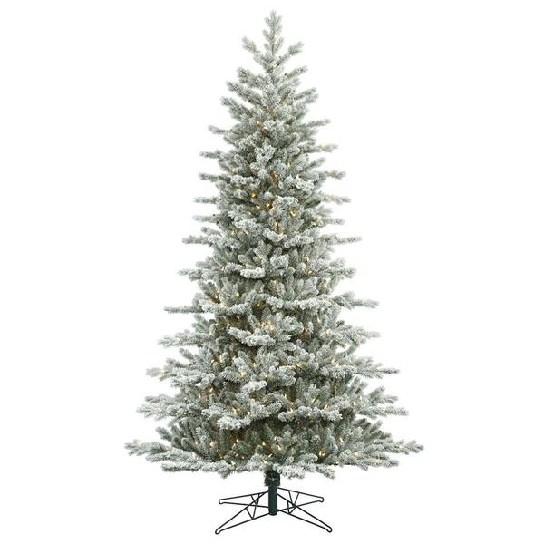 4.5' x 33" Artificial Frosted Eastern Frasier Fir Tree with 150 Clear Lights