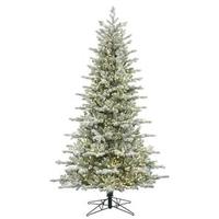 Vickerman 4.5' x 33" Artificial Frosted Eastern Frasier Fir Tree with 150 Warm White LED Lights
