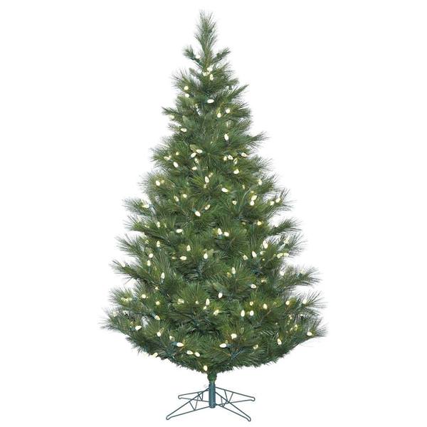 12' x 80" Artificial Norway Pine Tree with 1,250 Warm White LED C7 Lights