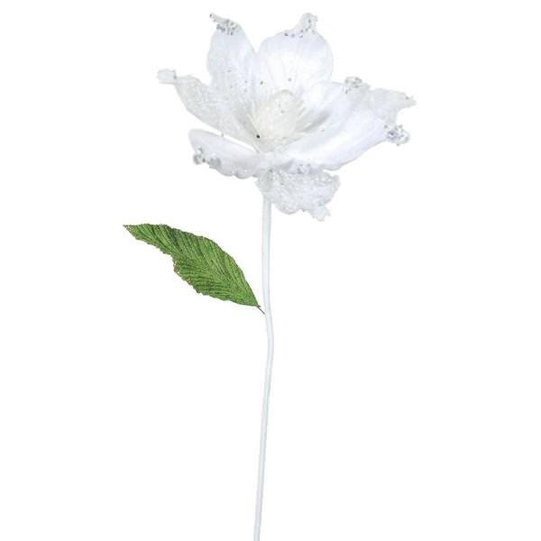 22" Artificial White Magnolia with 8" Flower Head