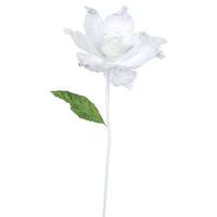 Vickerman 22" Artificial White Magnolia with 8" Flower Head