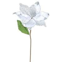 Vickerman 22" Artificial Silver Magnolia with 8" Flower Head