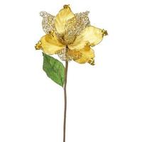 Vickerman 22" Artificial Gold Magnolia with 8" Flower Head