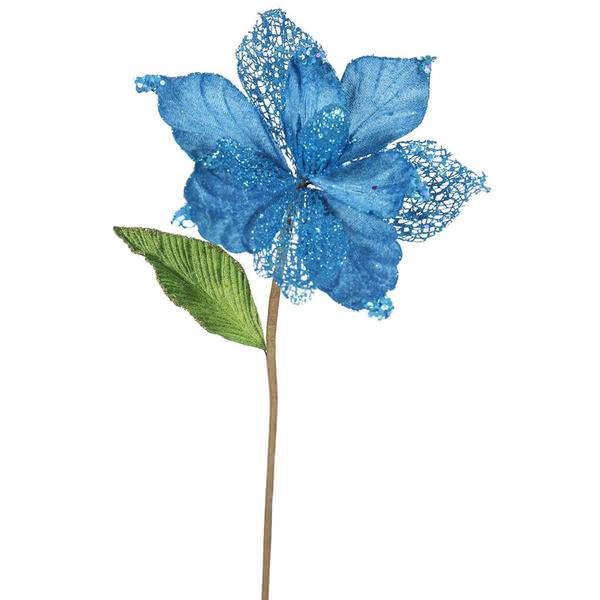 22" Artificial Turquoise Magnolia with 8" Flower Head
