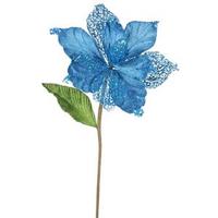 Vickerman 22" Artificial Turquoise Magnolia with 8" Flower Head