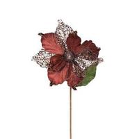 Vickerman 22" Artificial Mocha Magnolia with 8" Flower Head